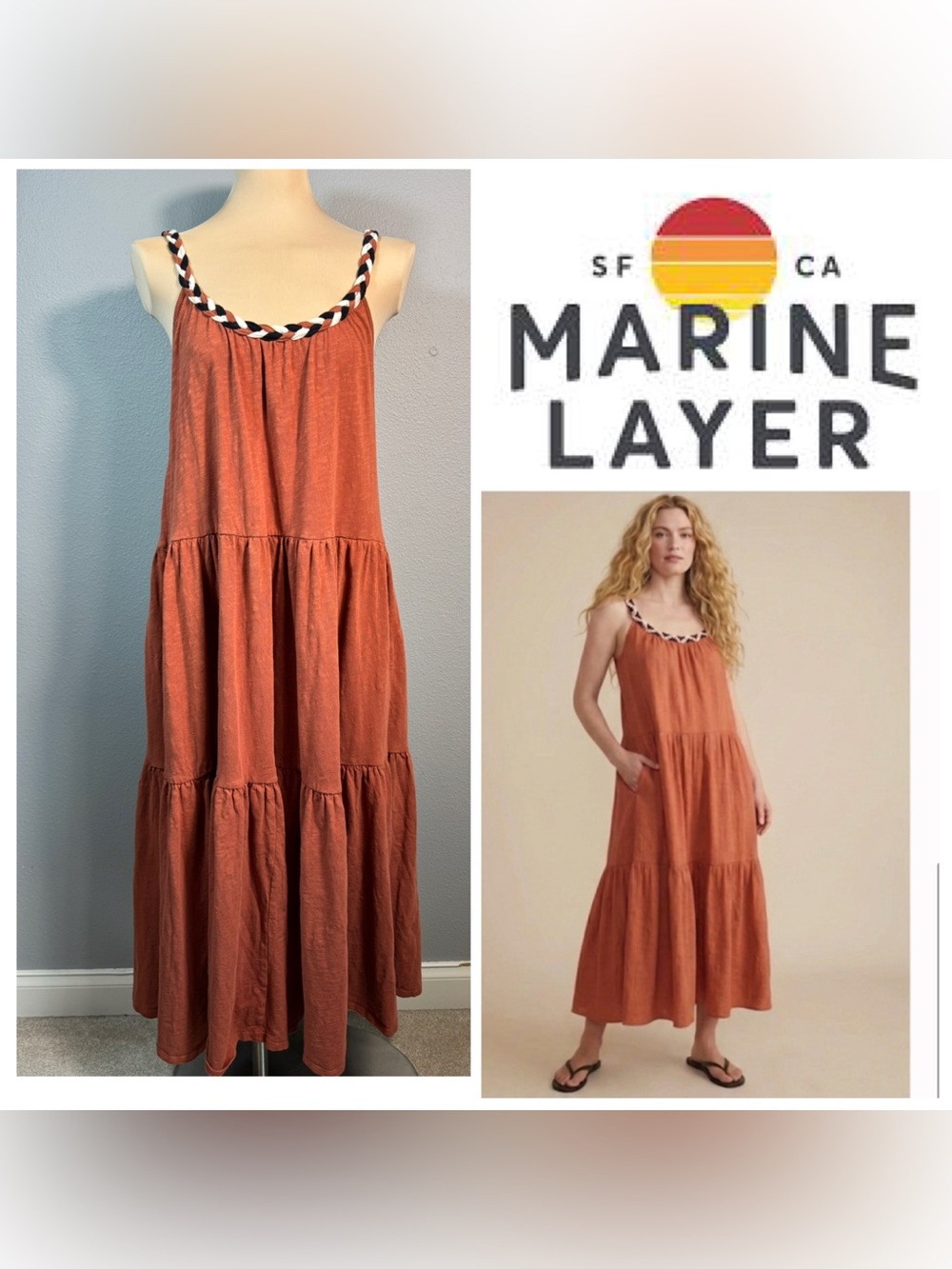 Marine Layer ANDREA Knit Midi Dress 15926
